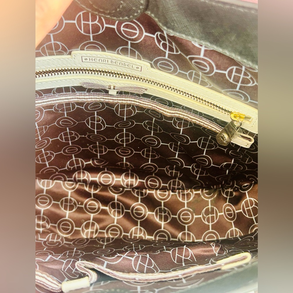 Henri Bendel Black Saffiano Leather Shoulder Bag - Picture 4 of 16
